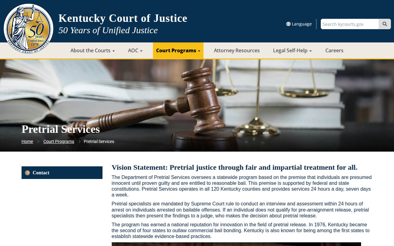 Kentucky pretrial bond process for Muhlenberg County bookings